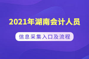 2021年湖南会计信息采集